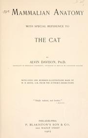 Cover of: Mammalian anatomy by Davison, Alvin