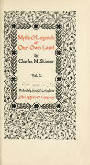 Cover of: Myths and Legends of Our Own Land