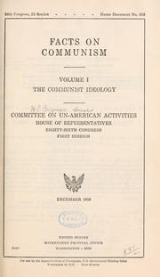 Cover of: Facts on communism. by United States. Congress. House. Committee on Un-American Activities.