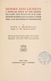 Cover of: Mosses and lichens by Nina L. Marshall