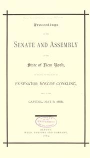 Proceedings of the Senate and Assembly of the state of New York by New York (State). Legislature.