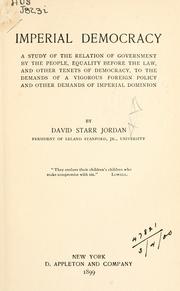 Imperial democracy by David Starr Jordan