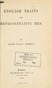 English traits and Representative men by Ralph Waldo Emerson