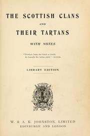 Cover of: The Scottish clans andtheir tartans
