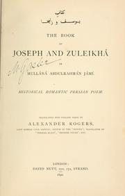 Cover of: The book of Joseph and Zuleikh©Øa