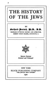 Cover of: The history of the Jews by Gotthard Deutsch