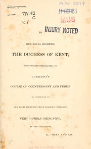 Cover of: course of counterpoint and fugue