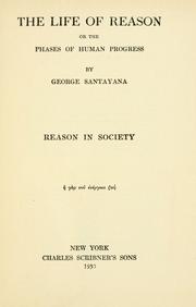 Cover of: The life of reason