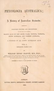 Cover of: Phycologia australica by William H. Harvey
