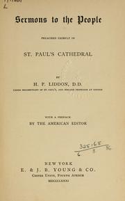 Cover of: Sermons to the people: preached chiefly in St. Paul's Cathedral