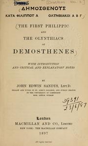 Cover of: Demosthenous Kata Philippou I by Demosthenes