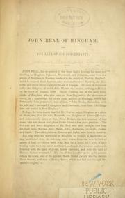 Cover of: John Beal of Hingham, and one line of his descendants. by Nathaniel Bradstreet Shurtleff