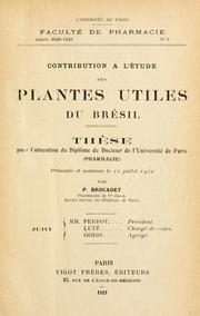 Cover of:  by P. Brocadet