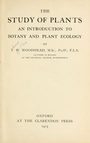 Cover of: The study of plants by Thomas William Woodhead