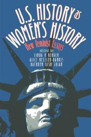 Cover of: U.S. history as women's history by edited by Linda K. Kerber, Alice Kessler-Harris, and Kathryn Kish Sklar.