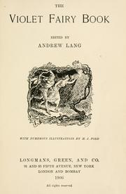 Cover of: The Violet Fairy Book by Andrew Lang