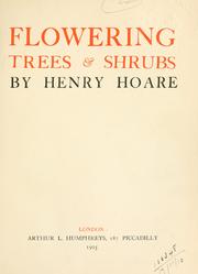 Cover of: Flowering trees & shrubs. by Henry Hoare
