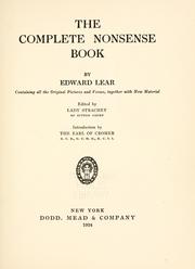 Cover of: The complete nonsense book. by Edward Lear