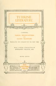 Cover of: Turkish literature: comprising fables, belles-lettres and sacred traditions.