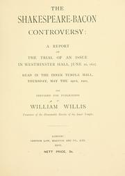 The Shakespeare-Bacon controversy by Willis, William