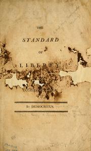 Cover of: The standard of liberty: an occasional paper