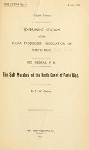 Cover of: The salt marshes of the north coast of Porto Rico. by Zerban, F. W.
