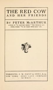 Cover of: The red cow and her friends by Peter McArthur