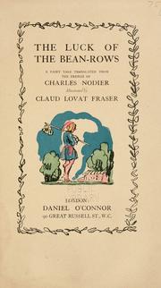 Cover of: The Luck of the bean-rows by Charles Nodier