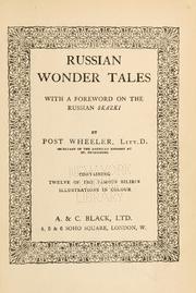 Cover of: Russian wonder tales: with a foreword on the Russian "skazki"