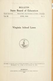 Cover of: Virginia school laws. by Virginia.