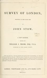 Cover of: A Survey of London by John Stow