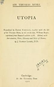 Cover of: Utopia. by Thomas More