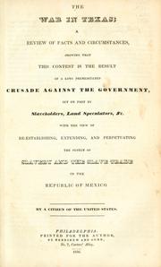 Cover of: The war in Texas