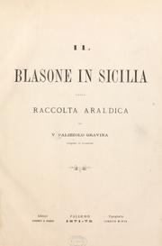 Cover of: Il blasone in Sicilia by V. Palizzolo Gravina