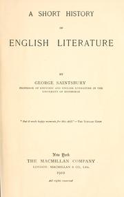 Cover of: A  short history of English literature