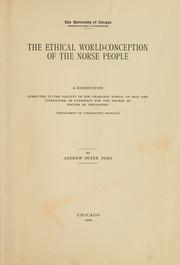 Cover of: The ethical world-conception of the Norse people. by Andrew Peter Fors
