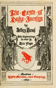 Cover of: The geste of Duke Jocelyn by Jeffery Farnol