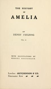 Cover of: The history of Amelia by Henry Fielding