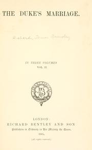 Cover of: The Duke's marriage.
