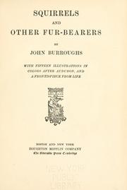 Cover of: Squirrels and other fur-bearers