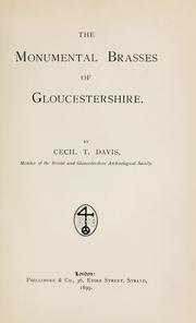 Cover of: The monumental brasses of Gloucestershire. by Cecil Tudor Davis