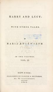 Cover of: Harry and Lucy by Maria Edgeworth