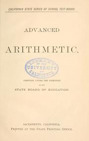 Cover of: Advanced arithmetic.