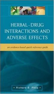 Herbal-drug interactions and adverse effects by Richard B. Philp, Richard Philp