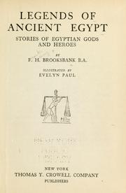 Cover of: Legends of ancient Egypt by Frank Henry Brooksbank