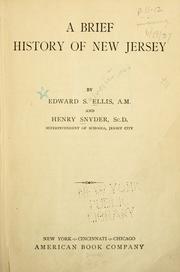 Cover of: A brief history of New Jersey by Edward Sylvester Ellis