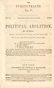 Cover of: Political abolition