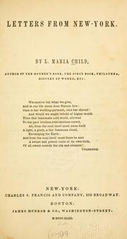 Letters from New York by l. maria child