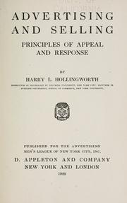 Advertising and selling by Harry L. Hollingworth