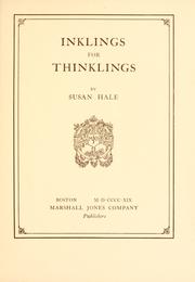 Cover of: Inklings for thinklings